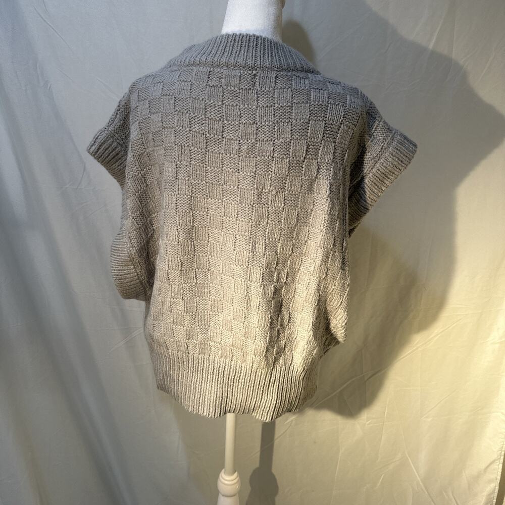 NWT ANTHROPOLOGIE Sweater Vest Women's XL Gray Sleeveless Boho Preppy Layering - Picture 3 of 13